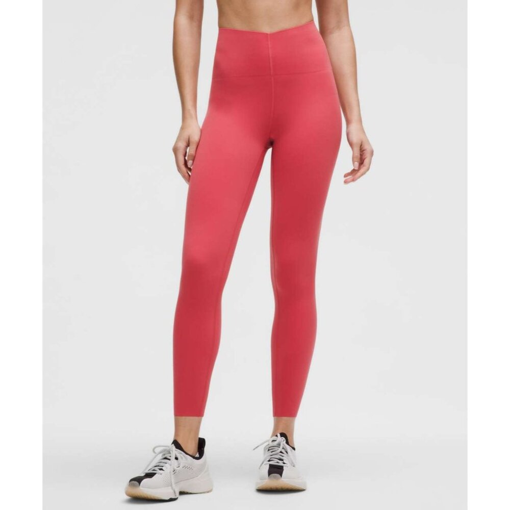 Lululemon Glow Up Super-High-Rise Tight 25 Inch W5FZES in DTRE Desert Red Size 8